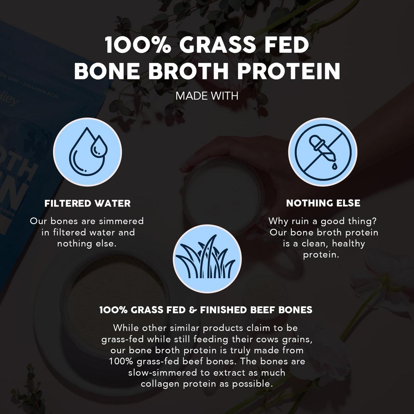 100% GRASS FED BONE BROTH PROTEIN
