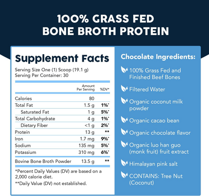 100% GRASS FED BONE BROTH PROTEIN
