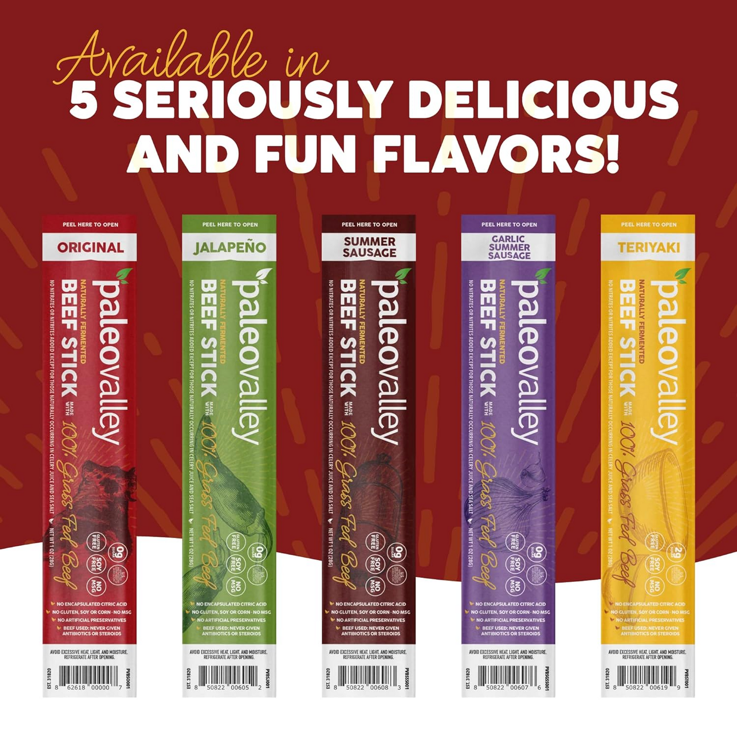 100% Grass Fed Beef Sticks